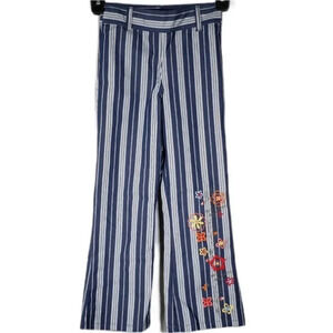 Gymboree Striped Floral Wide Leg Trousers 6